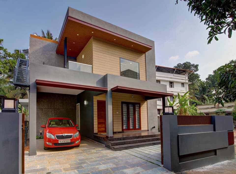 5 സെന്ററിൽ 2278 Sqft ൽ  നിർമ്മിച്ച ആധുനിക വീട്